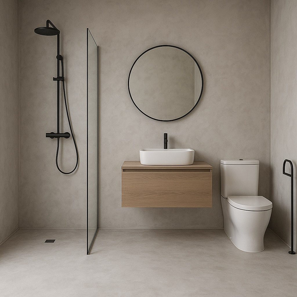 ванная комната из микроцемента